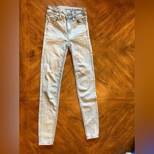American Eagle Jeans Skinny High Waisted Size 000 Regular